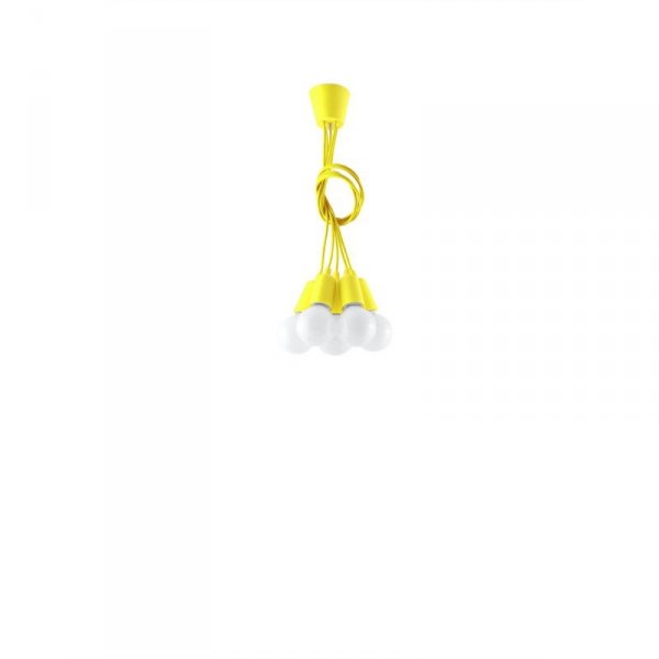 Lampa wisząca DIEGO 5 żółta