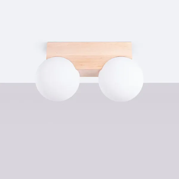 Plafon BULBO 2 naturalne drewno