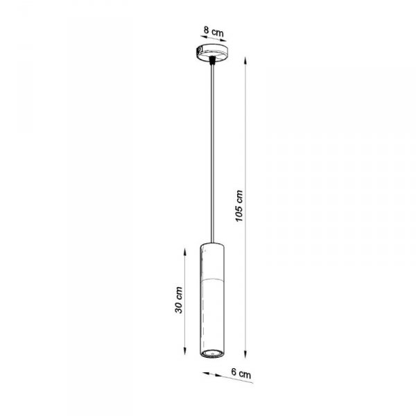 Lampa wisząca BORGIO 1 czarny