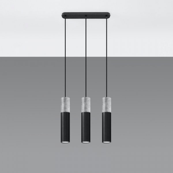 Lampa wisząca BORGIO 3L czarny