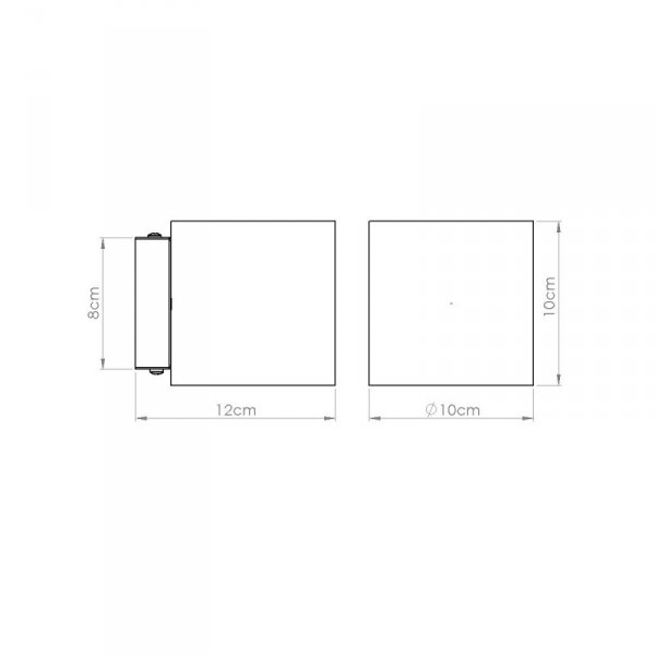 Kinkiet ORBIS beton zielona oliwka