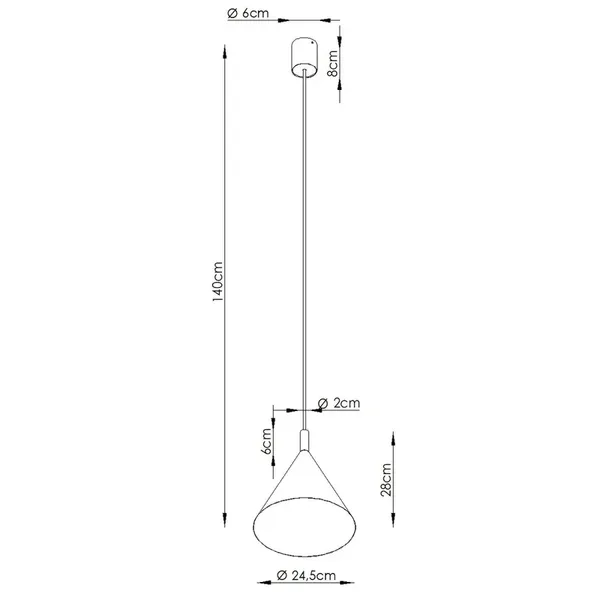 Lampa wisząca NOX 25 czarna