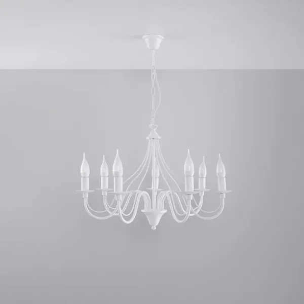 Żyrandol MINERWA 7 biały