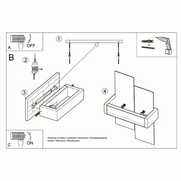 Kinkiet FENIKS 1 naturalne drewno
