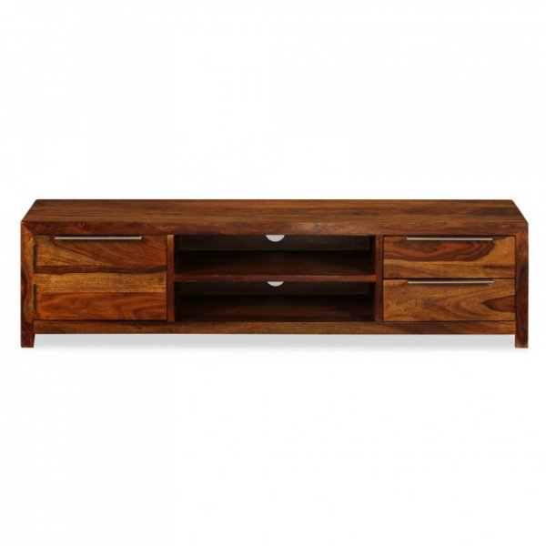 Szafka pod TV z drewna sheesham, 120 x 30 x 30 cm