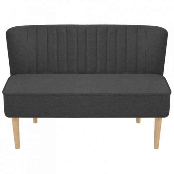 Sofa, 117x55,5x77 cm, ciemnoszara, tkanina