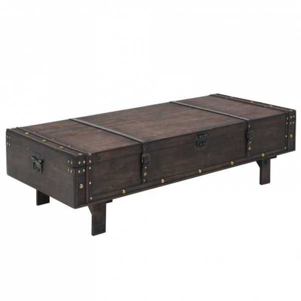 Stolik kawowy w stylu vintage z sklejka, 120x55x35 cm
