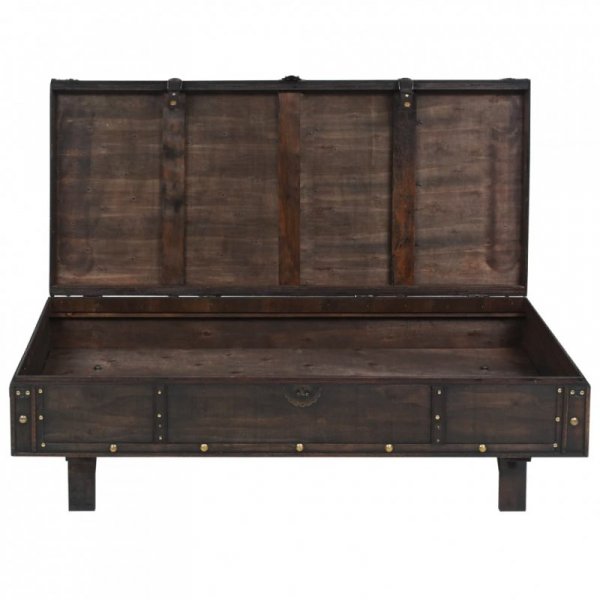 Stolik kawowy w stylu vintage z sklejka, 120x55x35 cm