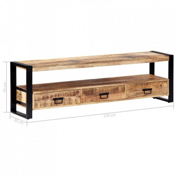 Szafka pod telewizor, 150 x 30 x 45 cm, lite drewno mango