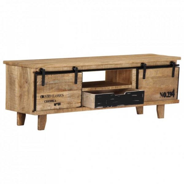 Szafka pod TV, 120x30x40 cm, lite drewno mango