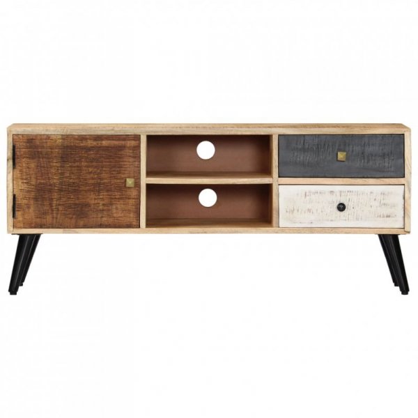 Szafka pod TV, 115 x 30 x 47 cm, lite drewno mango