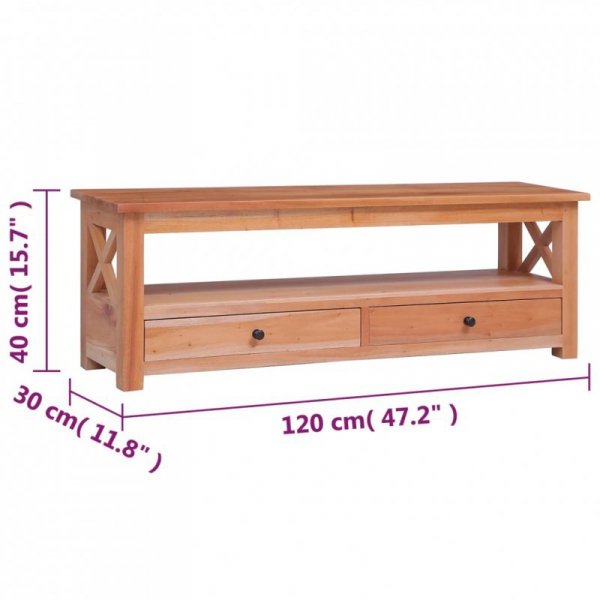 Szafka pod TV, 120x30x40 cm, lite drewno mahoniowe
