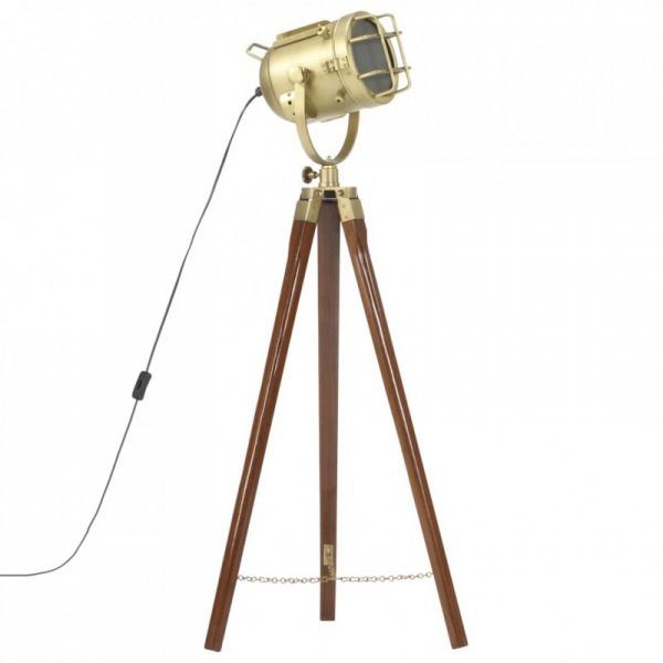 Lampa podłogowa na trójnogu, lite drewno mango, 97 cm