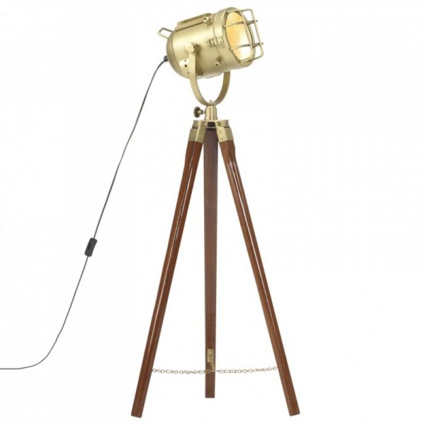 Lampa podłogowa na trójnogu, lite drewno mango, 97 cm