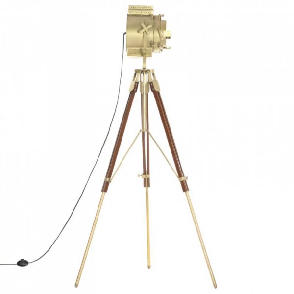 Lampa podłogowa na trójnogu, lite drewno mango, 193 cm