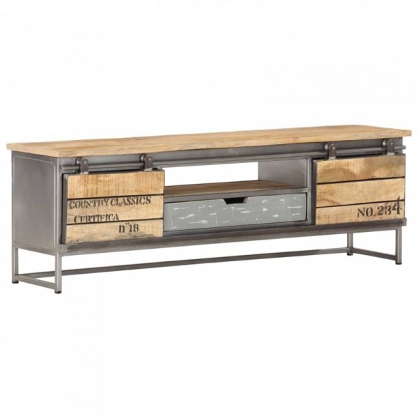 Szafka pod TV, 120x30x40 cm, lite drewno mango