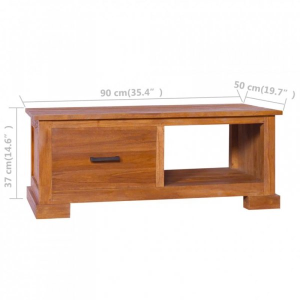 Szafka pod TV, 90 x 50 x 37 cm, lite drewno tekowe