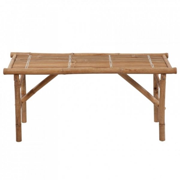 Składana ławka ogrodowa z poduszką, 118 cm, bambusowa
