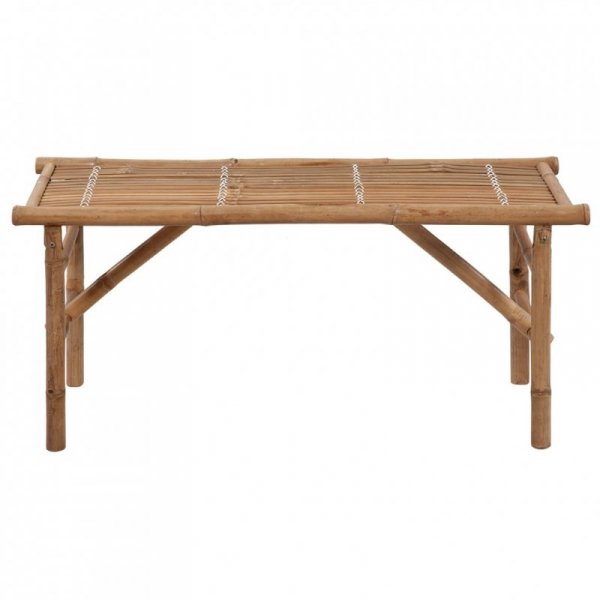 Składana ławka ogrodowa z poduszką, 118 cm, bambusowa