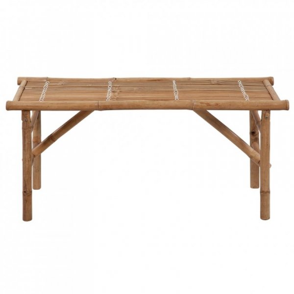 Składana ławka ogrodowa z poduszką, 118 cm, bambusowa