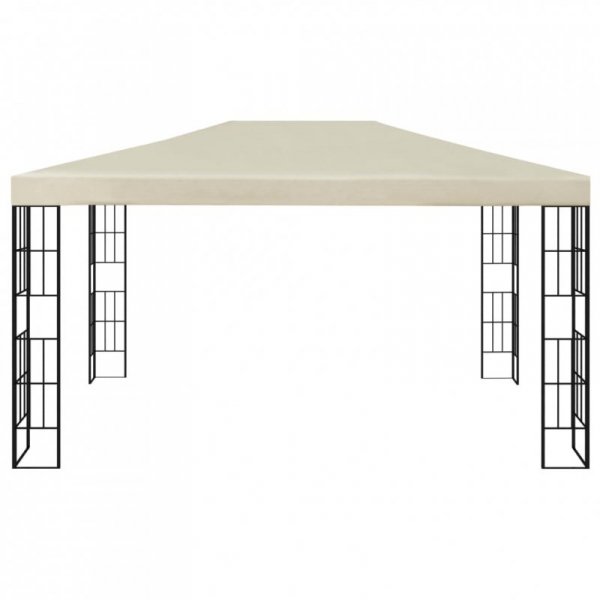 Altana ze sznurem lampek LED, 3x4 m, kremowa