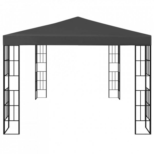 Altana ze sznurem lampek LED, 3x4 m, antracytowa