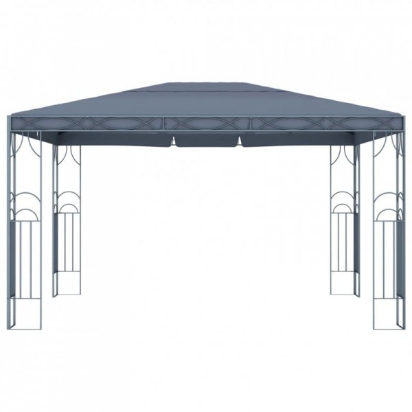 Altana ze sznurem lampek LED, 400x300 cm, antracytowa