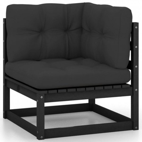 3-osobowa sofa ogrodowa z poduszkami, lite drewno sosnowe