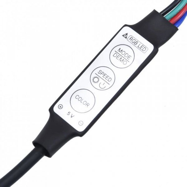 Szafka pod TV z oświetleniem LED, czarna, 300x35x40 cm