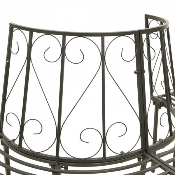 Półokrągła ławka pod drzewo, 160 cm, stalowa