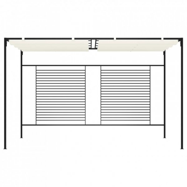 Altana ogrodowa ze zwijanym dachem, 3x4x2,3m, kremowa, 180 g/m²