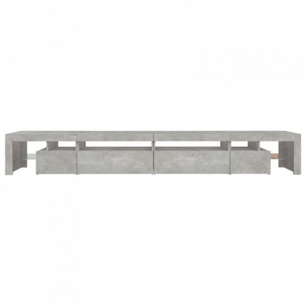 Szafka pod TV z oświetleniem LED, szarość betonu, 290x36,5x40cm