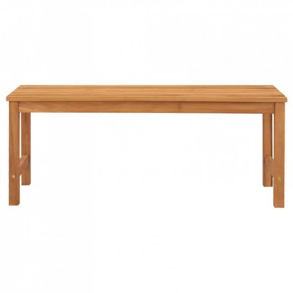 Ławka ogrodowa, 114 cm, lite drewno tekowe