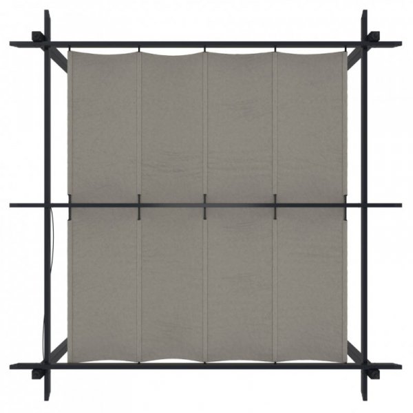 Altana ogrodowa ze zwijanym dachem, 3x3 m, kremowa