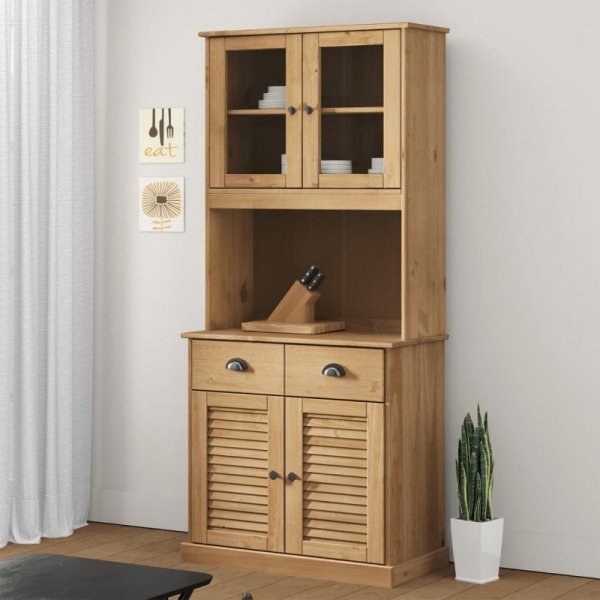 Kredens VIGO, 78x40x175 cm, lite drewno sosnowe