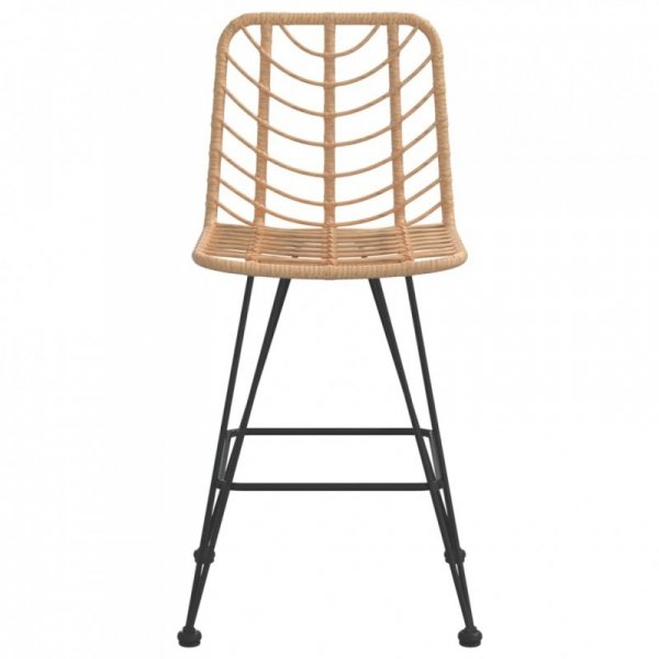 Stołki barowe, 2 szt., 45x56x103,5 cm, PE, rattan i stal