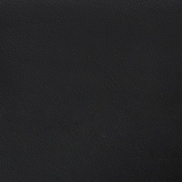 2-osobowa sofa z poduszkami, czarna, 140 cm, sztuczna skóra