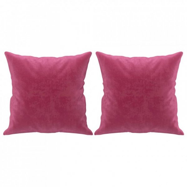 2-osobowa sofa z poduszkami, winna czerwień, 120 cm, aksamit