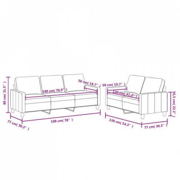 2-osobowa sofa z poduszkami, cappuccino, sztuczna skóra