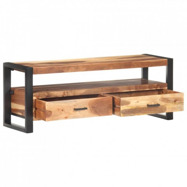 Szafka pod TV, 120x35x45 cm, drewno z miodowym wykończeniem