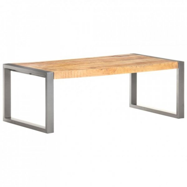 Stolik kawowy, 110x60x40 cm, surowe drewno mango