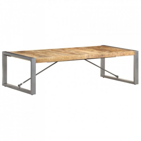 Stolik kawowy, 140 x 70 x 40 cm, surowe drewno mango