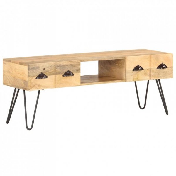 Szafka pod TV, 120x35x45 cm, lite drewno mango