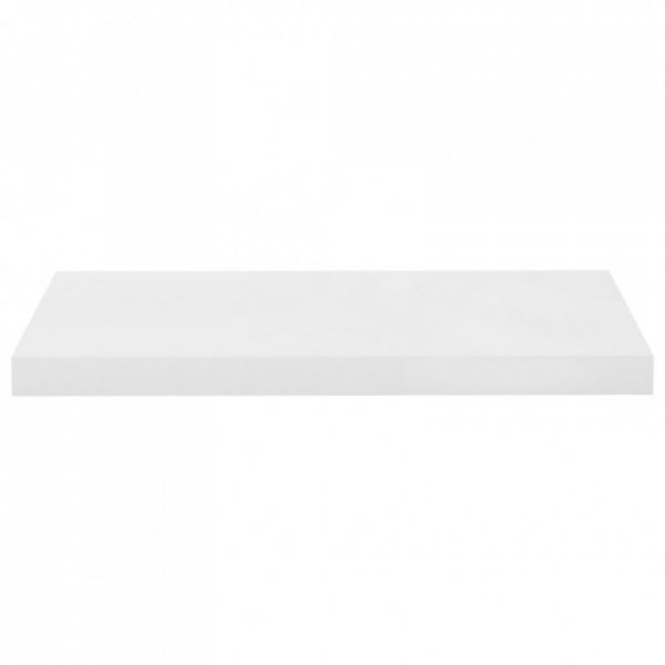 Półki ścienne 4 szt., wysoki połysk, białe, 60x23,5x3,8 cm, MDF
