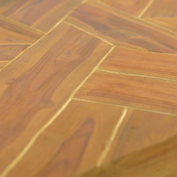 Stolik kawowy, zerodowane, lite drewno tekowe, 110x35x38 cm