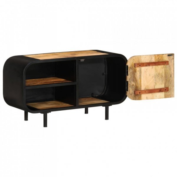 Szafka pod TV, 90x30x48 cm, surowe drewno mango