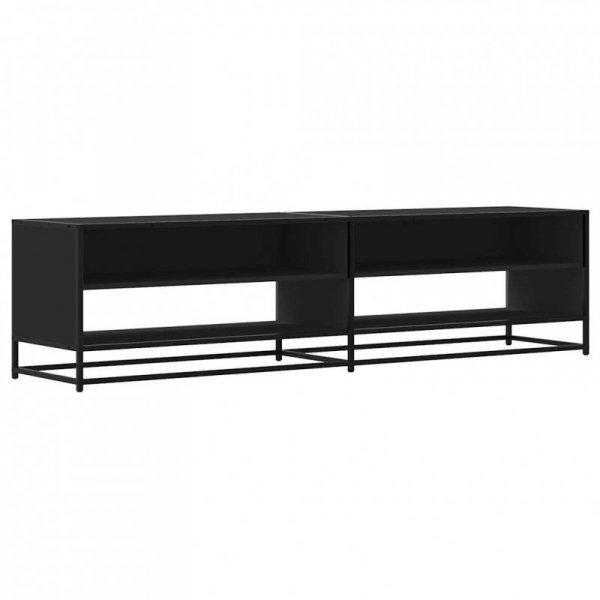 Szafka pod TV, czarna, 180,5x40x46 cm, materiał drewnopochodny