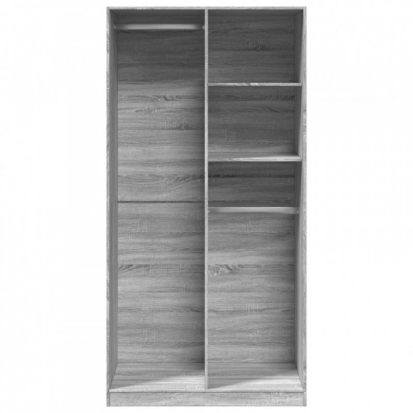 Szafa, szary dąb sonoma, 100x50x200 cm, materiał drewnopochodny