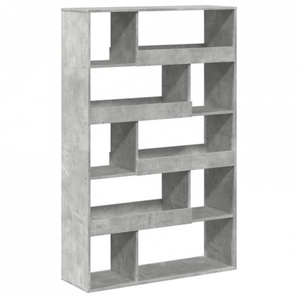 Regał, szarość betonu, 100x33x156,5 cm, materiał drewnopochodny