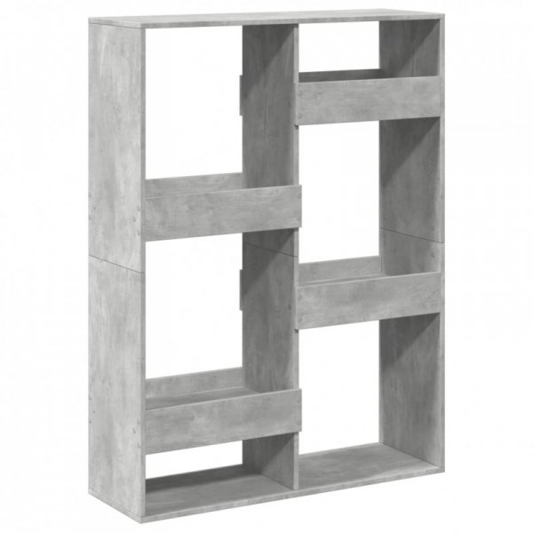 Regał, szarość betonu, 100x33x135 cm, materiał drewnopochodny